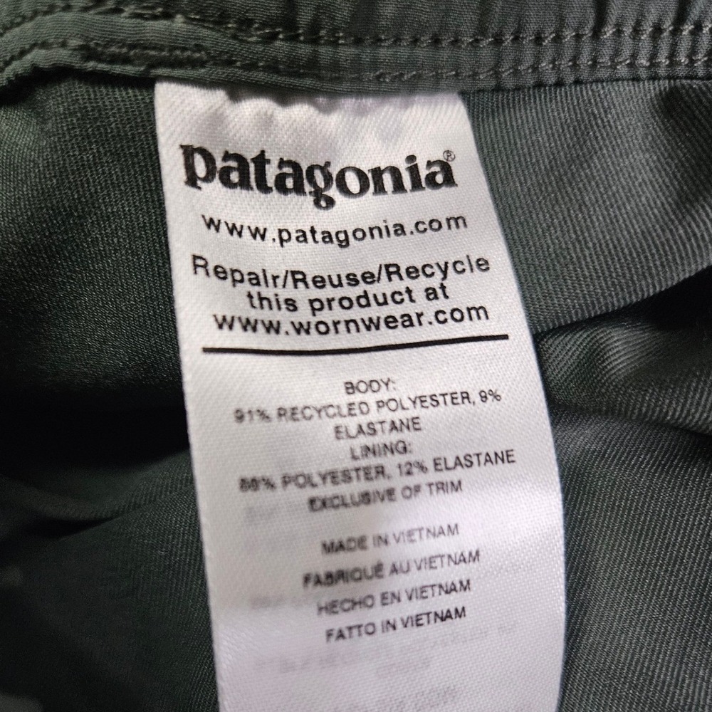 Patagonia Fleetwith Skort Womens Medium Green Hiking Active Wrap Skirt 58635 - Picture 8 of 9